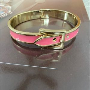 Kate Spade buckle bangle bracelet hot pink